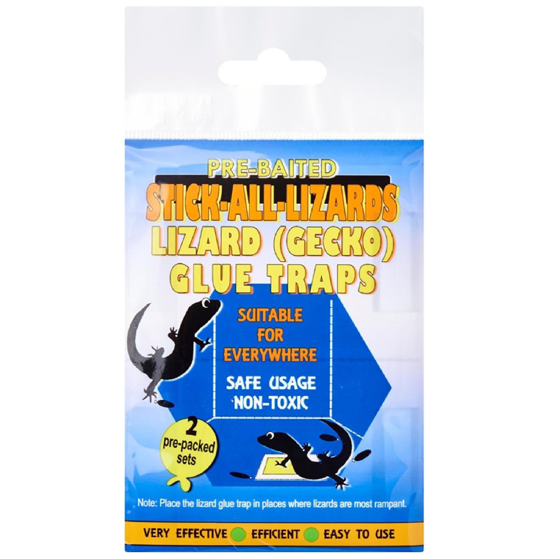 ENTA Pre-Baited STICK-ALL LIZARD (GECKO) Glue Traps 2PC/PACK CL-125